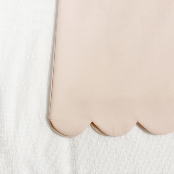 Tobi WONDER WHY BLUSH PINK SLEEVELESS SCALLOPED MINI SHIFT DRESS - S - Picture 10 of 11